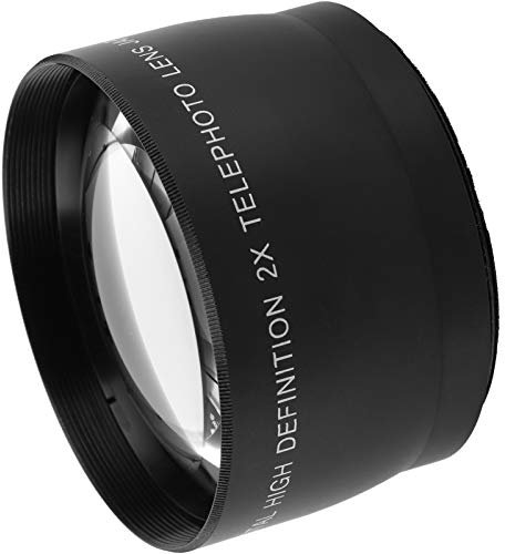 55Mm Fisheye Lens, Telephoto Lens 2X Wide Angle Lens with Optical Glass for Camera Lens with Filter Diameter of 55mm/2.2inch