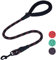 VIVAGLORY Strong Rope Dog Lead, with Soft Neoprene Padded Handle and Highly Reflective Threads, 90CM Short Dog Leash Lead for Training Walking Medium Large Dogs, Black