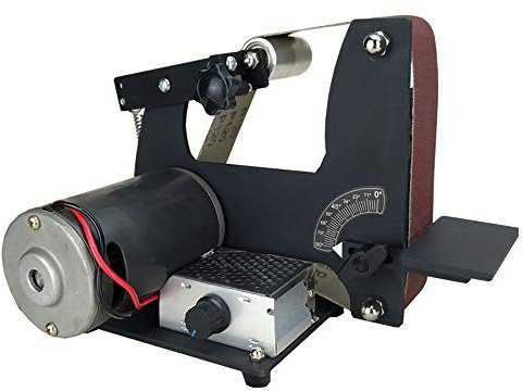 Macchina Elettrica a Nastro Abrasivo 220V, Levigatrice a Nastro Fai Da Te Per Affilare I Coltelli Lucidatrice Per Metalli 350W 0-7000RPM 610x50MM