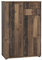FORTE TEMPRA 2 Kommode mit 2 Türen und 2 Schubladen, Holzwerkstoff, Old – Wood Vintage Dekor, (B x H x T) 73,7 x 111,1 x 34,8 cm