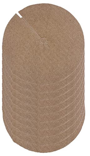 Novatool Lot de 10 tapis de protection contre le gel - En coco - Diamètre : 80 cm - Pour plantes de jardin, intérieur et extérieur - Protection hivernale pour plantes en pot