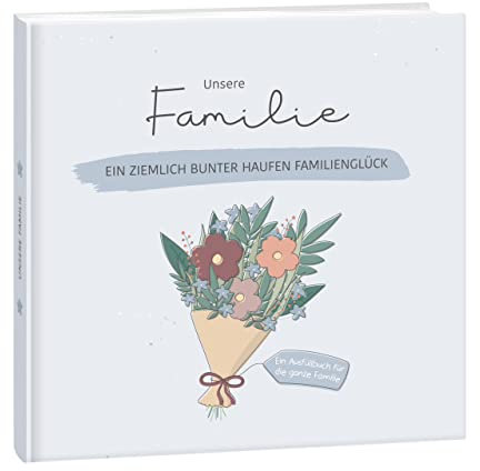 mintkind® Unsere Familie Erinnerungsalbum I Familien Geschenk I Familien-Buch zum ausfüllen | Fotoalbum zum Selbstgestalten für Familien | Stammbuch der Familie (ohne Sticker Set)