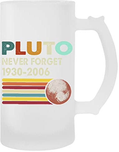 Enigmae Never Forget Pluto Retro Vintage Becher Transparent Für Bier Mug For Beer