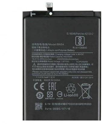 BATERIA Interna BN54 para XIAOMI REDMI 9 Note 9 10X 4G 4920 mAh Capacidad Repuesto
