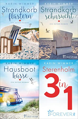 Strandkorbflüstern // Strandkorbsehnsucht // Hausbootküsse: 3 Romane in einem Bundle – Meeresrauschen, Herzklopfen und Ostsee-Feeling pur! | Bd. 1-3 der romantischen Küsten-Reihe (Sterenholm)