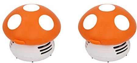 Garneck 2pcs Shape Duster Car Random Orange Table Sweeper Hairs for Hand Battery Crumbs Piano Office Computer Mashroom Handwork Mushroom Pet/Eraser Cleaner: Desk Laptop, Vacuum Tiny