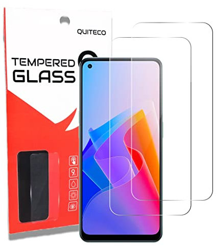QUITECO Verre Trempé pour Oppo Reno 8 Lite/Reno 8 Lite 5G [2 PIÈCES] Vitre Protection Protecteur d'écran