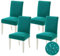 MIULEE Stuhlhussen 4er Set Universal Stretch Stuhlbezug，Abnehmbarer Wasserdichter Elastische Modern Stuhlbezüge Bezug Küche Wohnzimmer Bankett Familie Hochzeit Party Stuhlhusse，Blaugrün