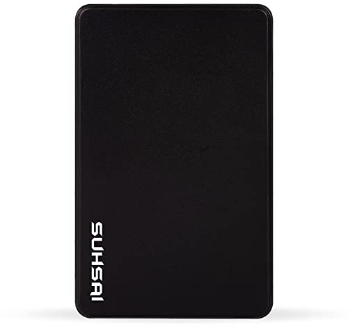 SUHSAI 250 GB Externe Festplatte USB 3.0, 2,5 Zoll – Schwarz | Tragbare externe Festplatte, Speichermedium, USB-Festplatte kompatibel mit Spielekonsole, PC, Mac, Laptop, Desktop-PC