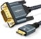 Twozoh Cavo Mini HDMI a VGA 2M, Placcato oro e Intrecciato Maschio a Maschio compatibile con Ultrabook, Notebook, Tablet, Fotocamere e videocamere