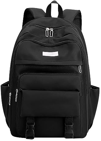 Rucksack Teenager Mädchen Schulrucksack Mädchen Teenager Rucksack Schule Schultasche Damen Primary School Bag Backpack Uni Rucksack Groß Jugendliche Mädchen Schulrucksack Oberstufe Schoolbag Schwarz