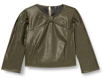 IDONY Damen Kunstleder Bluse