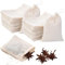 TRKETK 50 Sacchetti in Mussola di Cotone con Cordoncino, Bustine di Cotone Sacchetto Filtro per Straining Riutilizzabile Piccoli Sacchetti di Tessuto per Spezie Tè Caffè Regali Gioielli (8x10 cm)