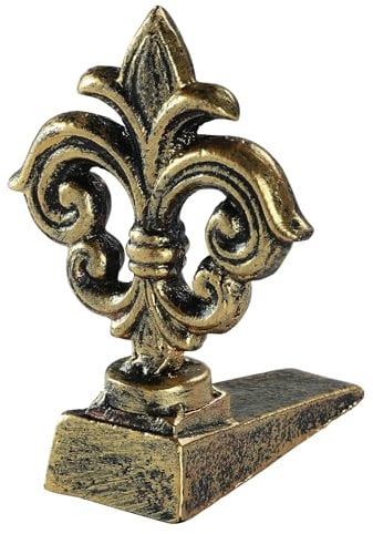 Door Stoppers for Bottom of Door Cast Iron Decorative Door Stop Wedge Doorstops (Antique Gold)