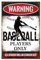 GLOBLELAND „Baseball Players Only“ Vintage Metall Baseballspieler Warnblechschild Plakette Poster 8×12Zoll Retro Metallwand Dekorative Blechgemälde Schilder Für Zuhause Hof Baseballclub