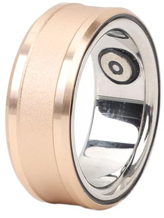 VBESTLIFE Tragbarer Smart Ring, Wasserdichter Wiederaufladbarer Smart Health Ring für Männer und Frauen Gold (23)