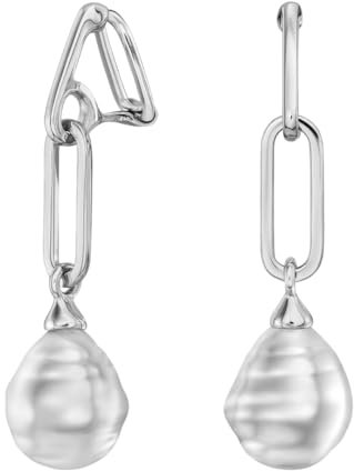 Traveller Ohrclip - Hänger - Barock-Perle - Platiniert - 114279