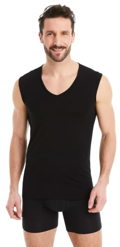 FINN Business Unterhemd Herren Ärmellos mit V-Ausschnitt | Unterziehshirt Männer aus original Lenzing® Modal Stoff - Das perfekte Tank-Top unter Hemd und Anzug