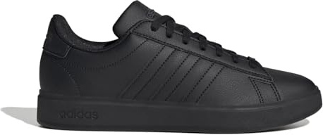 adidas Girls Grand Court Trainers Triple Black 5 (38)