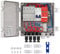 VEVOR Boîte de combinaison PV, 4 cordes, boîte de combinaison solaire avec fusible de courant nominal 10 A, disjoncteur 63 A parafoudre, en plastique ABS pour système de panneaux solaires on/off, IP65