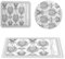 EHOMERY Tapis de Souris à Personnaliser Mouse Pad Large Poisson griffonnage Tapis de Souris XXL Tapis Souris Personnalisable Photo - 3 Pack [30x80 cm, 20x24 cm and Dia 20 cm]
