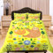 Niedliches Faultier Kinder Bettwäsche Set 135x200 Mikrofaser Bettbezug mit Cartoon Tier Druck für Jungen und Mädchen Einzelgröße 140x210 cm