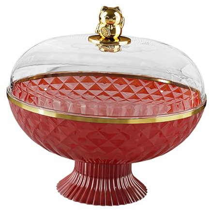 Baoblaze Moderne Obstschale Obstschale Korb Dekotablett Kreativer Obstteller Obstkorb für Theke Party Hochzeit Küche Hotel, Rot