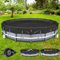 QH.HOME Poolabdeckung, rund, 2,4 m, mit Kordelzug und Bodennägeln, Solar-Poolabdeckung für oberirdische Pools, langlebig und reißfest