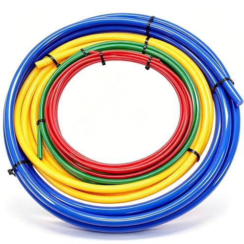 Tnisesm 4Pcs Conditioning Copper Tubing Pipe Extension 4M, 1/4 1/2 3/8 5/8 Built-in Copper Tube Bending Strip Air Conditioning Pipe Bender Kit