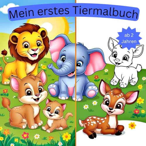 Mein erstes Ausmalbuch - Tierbabys: Von tapsigen Pfoten bis flauschigen Ohren – 50 süße Tierbabys warten auf deine bunten Farben!