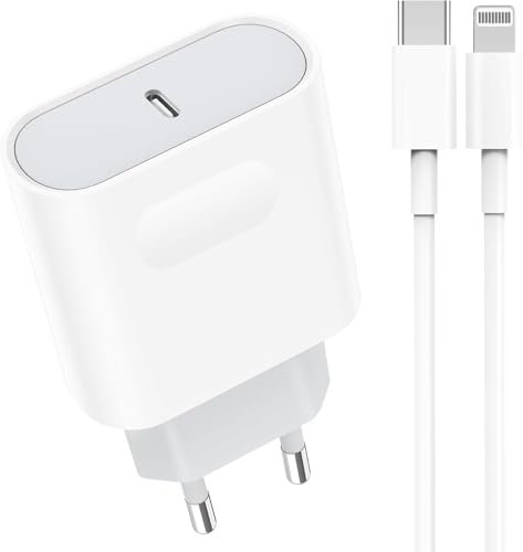Caricatore compatibile con iPhone Apple da 20w e cavo Lightning di 1 metro per ricarica rapida, caricabatterie adattatore di alimentazione veloce per X/XR/11/12/13/14/15/16 Plus Pro Max
