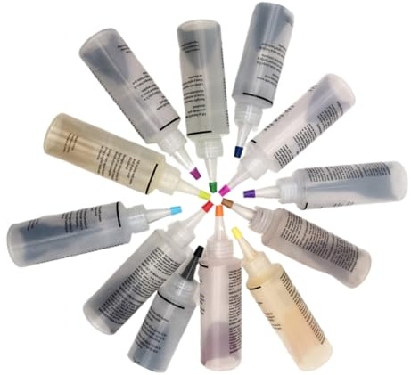 WRITWAA Teiliges DIY Tie dye Pigment Set für Baumwoll Leinenstoffe Kaltes Wasser Farbstoffe Ungiftige Textilfarbe zum Einfärben von Kleidung Schuhen und Accessoires Kindgerecht und