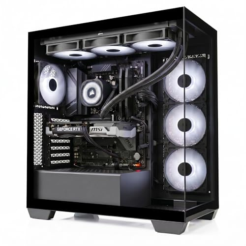 ionz Gaming PC - Ryzen 7 9600X, NVIDIA RTX 5070 12GB, 16GB DDR5 RAM, 360mm Nautilus AIO, 1TB NVMe SSD, 750W CX750 80+ PSU, WiFi, Windows 11 | Corsair 3500X - Black