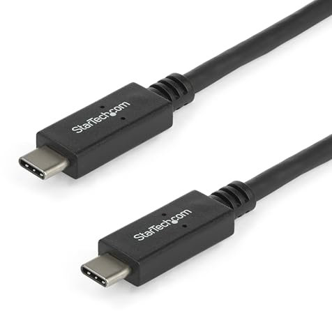StarTech.com Cable de 1m USB-C a USB Type C de Carga - Cable USB Tipo C USBC USB 3.0 de 5Gbps (USB315CC1M)