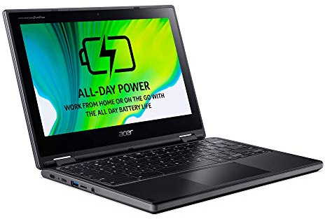 Acer Chromebook Spin 311 R721T - (AMD A4-9120C, 4GB RAM, 32GB eMMC, 11.6 inch HD touchscreen display, Chrome OS, Black) (Renewed)