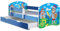 ACMA Kinderbett Jugendbett mit Einer Schublade und Matratze Blau mit Rausfallschutz Lattenrost II 140x70 160x80 180x80 (32 Ritter, 180x80 + Bettkasten)