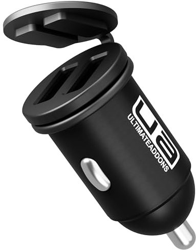 Ultimateaddons Mini Dual USB DC Charger Water-Resistant 12V 4.8 Amp Fast Charge