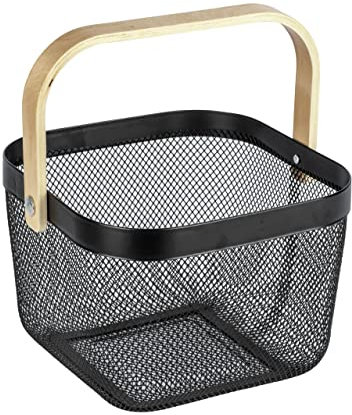 Wenko 1 Cintre, Bambou, Noir, 2,5 x 0,2 x 500 cm