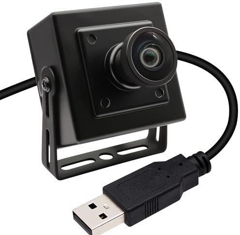 Svpro 4K Wide Angle USB Camera, HFOV 153 Degree,3840x2160 Resolution USB Plug and Play Webcam,Small Size Metal Case with Stand for PC Mac Laptop,UVC Computer Vision Camera