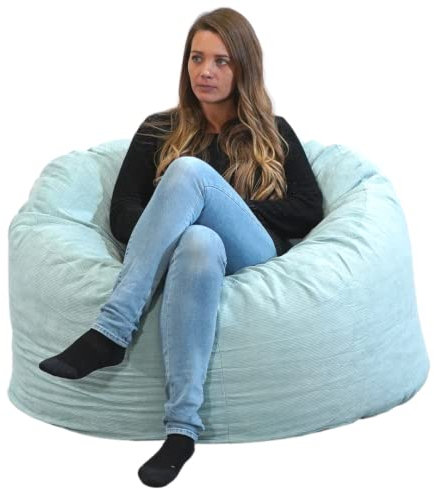 Sitzsack XXL 100 cm Erwachsene und Kinder - Weich und Bequem - Optimale Unterstützung für den Rücken - Sitzsack mit Füllung - Sitzsack Sessel, Gaming Sitzsack, Bean Bag Chair (Grün)