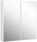 Multigot Bathroom Mirror Cabinet, Wall Mounted Storage Cupboard with Shelf, Living Room Display Organizer Unit (Double Door, White)