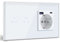BSEED Interruptor con Enchufe USB C 20W,Blanco Schuko Enchufe con Cargador Rápido USB Tipo C,2 Gang 2 Vías Interruptor de Luz con Indicador LED,Enchufe Integrado Adecuado