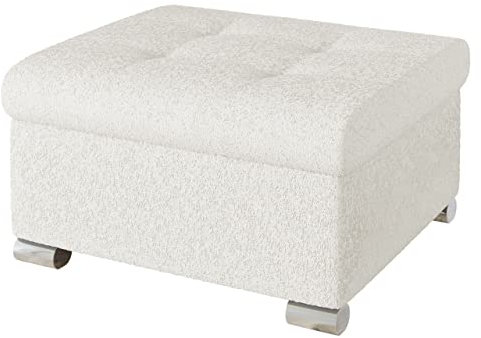 Mirjan24 Polsterhocker Niko klein Sitzbank Sitzhocker Fußbank Pouf Hocker Farbauswahl (Boucle Abriamo 04)