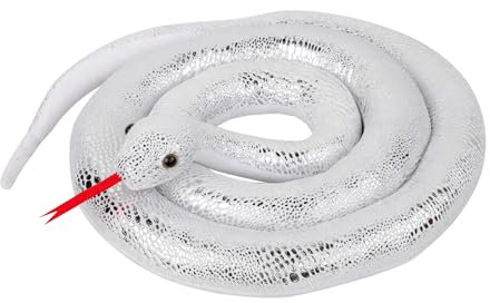 Große Plüschtier Plüschschlange Kuschelschlange Realistische Schlange Plüschstofftier Riesige Schlange Kuscheltier Stofftier Spielzeug Stoffschlange für Kinder Jungen Mädchen, 200 cm