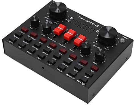 ciciglow V8S Live-Soundkarte, 16 Soundeffekte, Bluetooth, Schwarz
