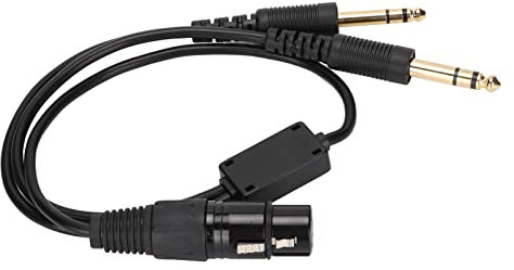 Cable Adaptador de Auriculares de Aviación para Airbus, GA de Doble Enchufe de 5 Pines para Auriculares de Piloto a General HeadsetXLR XLR Pilot Auriculares con
