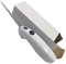 BURLOE Couteau Électrique, Couteau À Boire Facile sans Fil Facile À Boire Couteau en Acier Inoxydable Couteau À Filet,Blanc