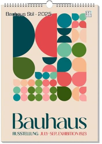 artboxONE Kalender 2026 Bauhaus Stil Wandkalender A3 2026 Abstrakt