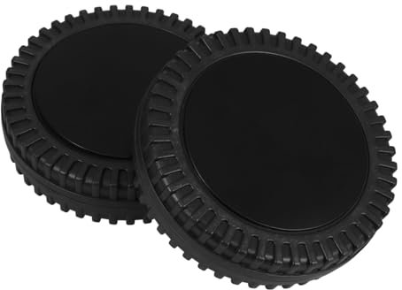 DECOMELODY 2stücke Bbq Grillräder Ersatz Mit Abdeckung Robuste Pe-räder Für Grillwagen Hohe Temperatur Und Verschleißbeständigkeit Einfache Montage Für Gasgrills Und Holzkohlegrills