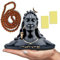 Adiyogi-Statue mit Rudraksh Mala/Harz-Auto-Armaturenbrett-Idolen/Lord Shiva für Pooja/Shivratri-Geschenk/Dekor/Shiv Murti/Mahadev-Statuen/Dekorationsartikel für Zuhause/Büro (schwarz)